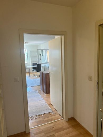 Helle 1-Zimmer-Wohnung mit Burgblick – Top-Lage „Gärten hinter der Veste" – Blick aus Flur