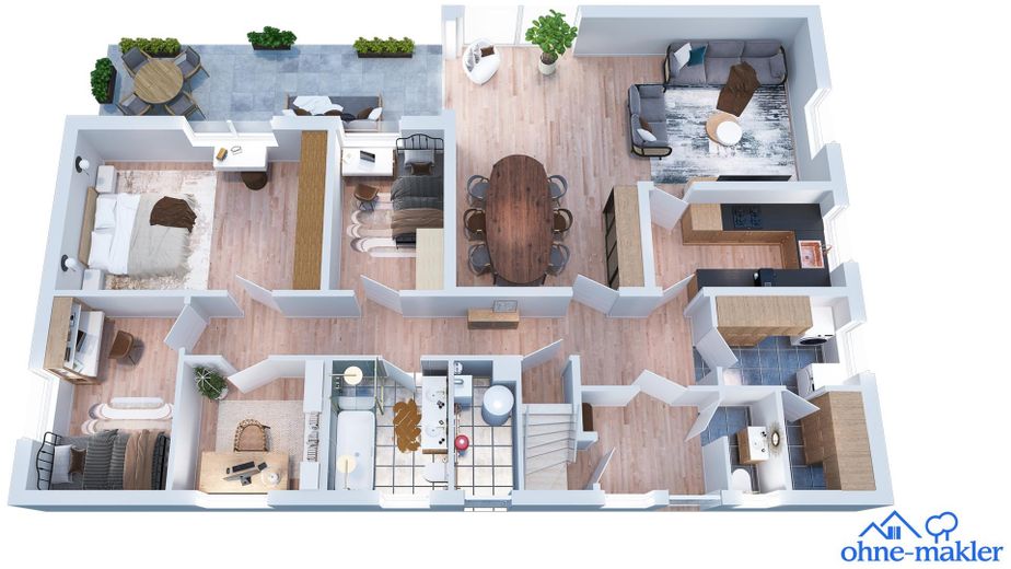 EG Einrichtungsvariante in 3D