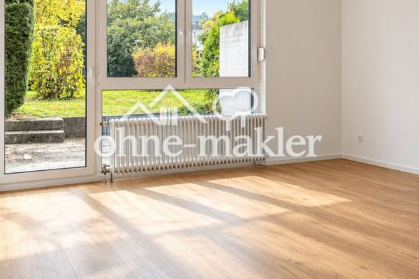 No commission with parking space – Idyllic garden-level apartment with views of greenery