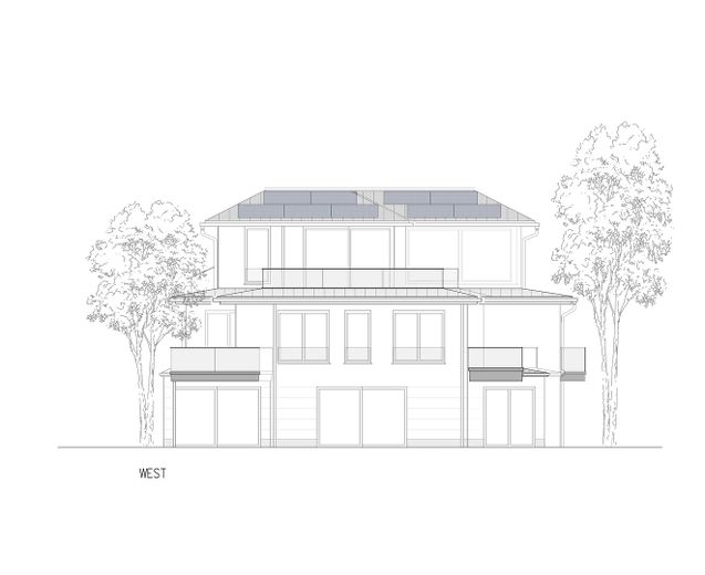 Neubau: Luxuriöse 4-Zimmer Maisonette-Wohnung mit Garten in München Solln – Ansicht West