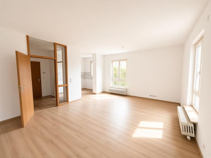 Helle 2-Zimmer-Wohnung in Kornwestheim | Terrasse, Garten, TG, renoviert & E-Rollläden – Wohnzimmer
