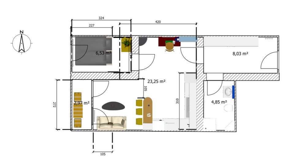 Grundriss nach Sanierung