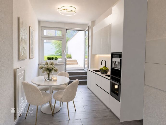 Urbaner Wohntraum mit Gartenflair - frisch renovierte Wohnung im Herzen der Stadt – Küche
