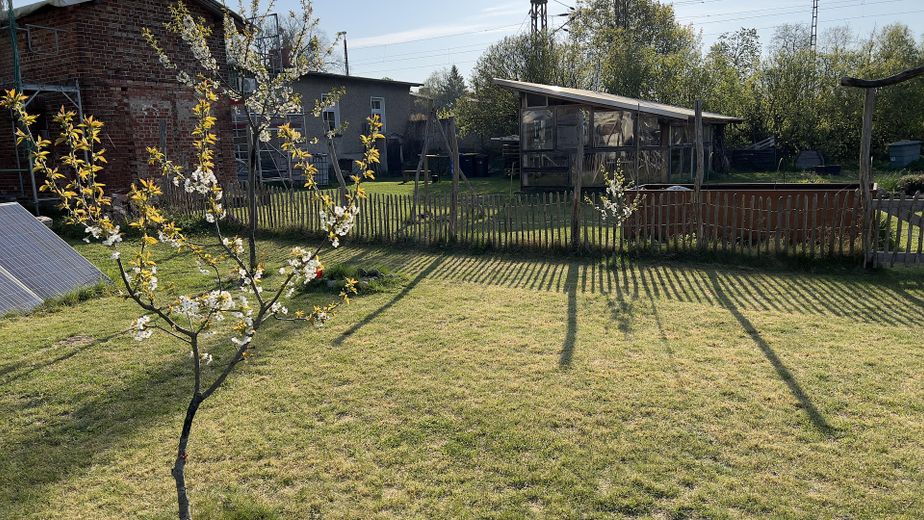 Biesenthal: 1.646 m² erschlossen, Altbau, PV-Anlage, 40 Min nach Berlin – Garten