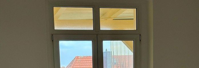 Blick zum Balkon