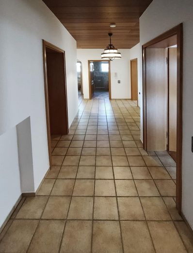 Appartamento ristrutturato con 3 locali (piano terra), cucina e terrazza esposta a sud, in posizione tranquilla a Kleinostheim – Flur