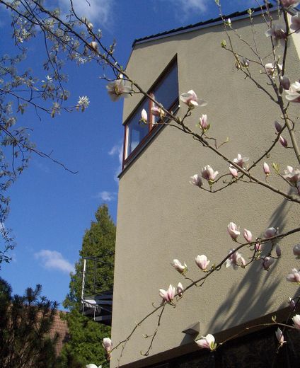 3 Zimmer lichtdurchflutete DG-Wohnung Inmitten von München-Waldtrudering – Hausansicht