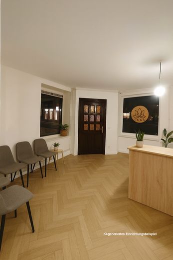 Vielseitig nutzbare Gewerbeflächen in St. Georg – frisch renoviert – KI-Einrichtungsbeispiel