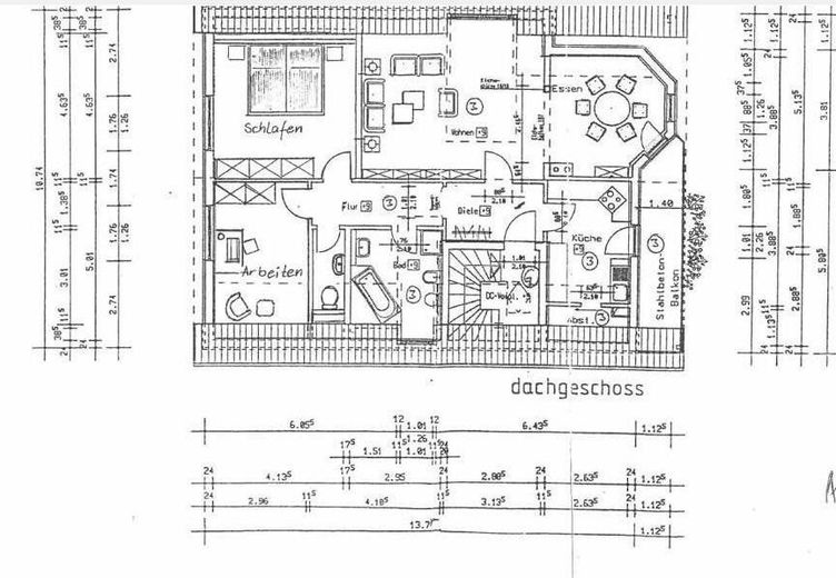 3 Zimmer Wohnung Oberasbach Altenberg – Grundriss Whg. 2. OG