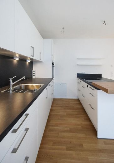 Bezugsfertig: Neubau EG mit Terrasse/Garten + EBK in Parsdorf bei München | KfW-40-QNG-WE 02 – Beispiel Küche