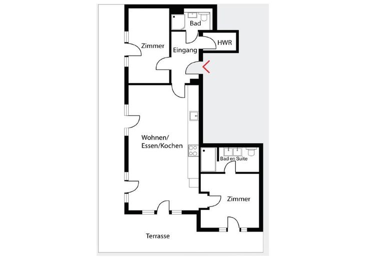 Dachgeschosswohnung mit Penthouse-Feeling – Grundriss - geniale Aufteilung