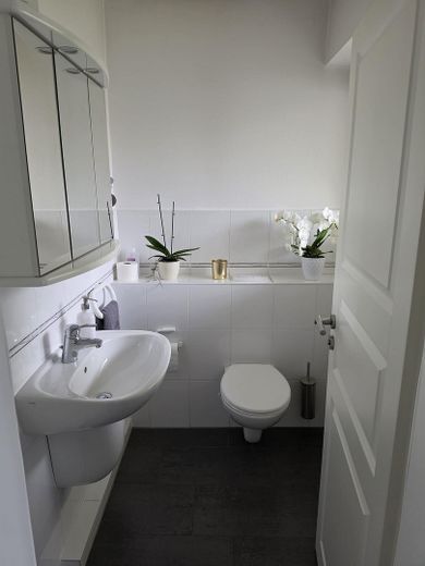 Israelsdorf: Gepflegtes EFH mit Einliegerwohnung nahe Naturschutzgebiet – Gäste-WC vorn, 2,6 qm
