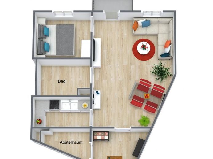 Altersgerechte 2-Raumwohnung mit Balkon – फोटो 1