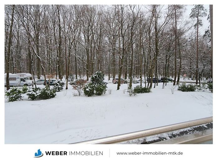 +++ LUFTIGE und GEPFLEGTE Wohnung in unmittelbarer WALD Nähe +++ – Balkon Ausblick im Winter