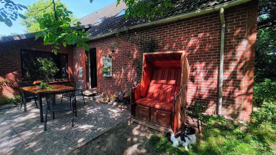 XL-gospodarstwo rolne nad jeziorem Vörder See! Działka 14.013 m² – miejsce dla zwierząt i na hobby – Terrasse