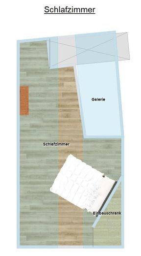 Renovierte 2,5-Zimmer Möblierte Wohnung Galerie Loft in Rottenburg – Schlafzimmer
