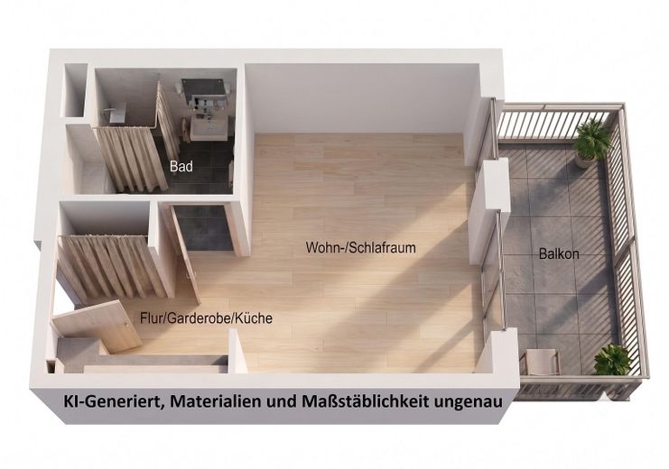 KI-Generierter 3D Grundriss 