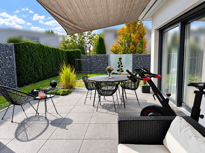 Winkelbungalow mit Sonnenterrasse und großzügigem Wohnambiente – Terrasse 7