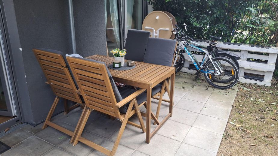 2-Zi. Erdgeschosswohnung in Wiley – Terrasse