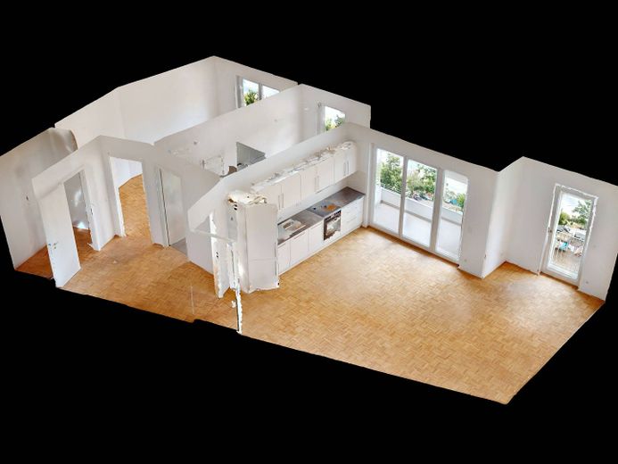 TELTRIO şehir bölgesinde BALKONLU, ankastre mutfaklı ve konforlu 2 odalı vaha – 3D-Ansicht Grundriss