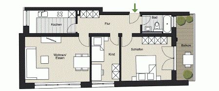 Grundriss WE 6