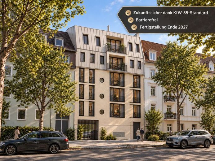 KfW55 – exklusive Neubauwohnung in Bestlage der Karlsruher Südweststadt – Foto 1