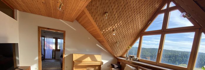 Umeblowane mieszkanie (75 m²) z bajecznym widokiem – Wohnzimmer mit Panoramafenster