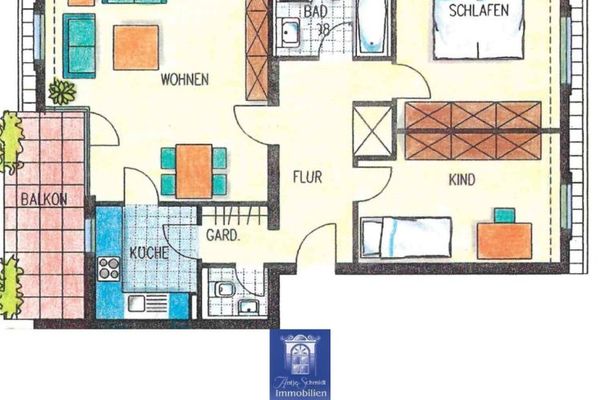 Eindrucksvolle Wohnung mit Balkon in gepflegter Umgebung!