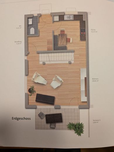 Moderna villetta a schiera di testa con giardino esposto a sud-ovest – EG