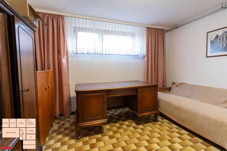Ideales Haus für Familie mit 2–4 Kinder in sehr ruhiger Traumlage und viel Platz in Bühl-Weitenung – Büro / Hobbyraum Keller