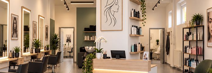 Superficie de producción, consulta o venta, mucho tránsito peatonal, justo al lado del REWE Center Cottbus – Beispieleinrichtung Kosmetik