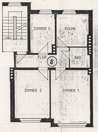 Schöne 2,5 Zimmer Wohnung (Nähe Hochschule Hannover) + Garage optional – Grundriss