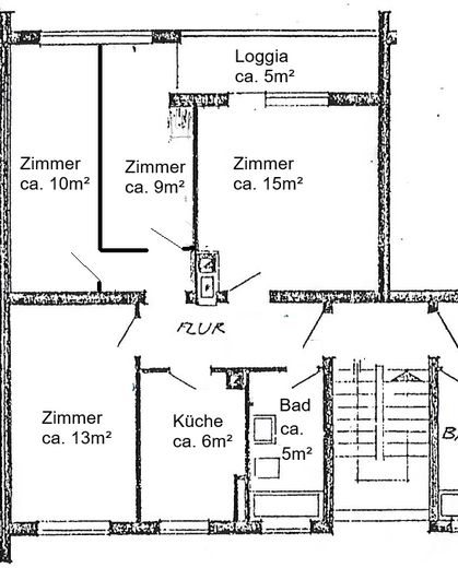 Kapitalanlage mit hoher Rendite: Helle sanierte Wohnung mit Balkon – aktuelle Grundriss 4 Zi.