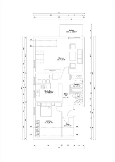 Moderne Maisonette „Am Weinfass“: Komplett renoviert mit flexiblem Wohnkonzept – Grundriss Obergeschoss