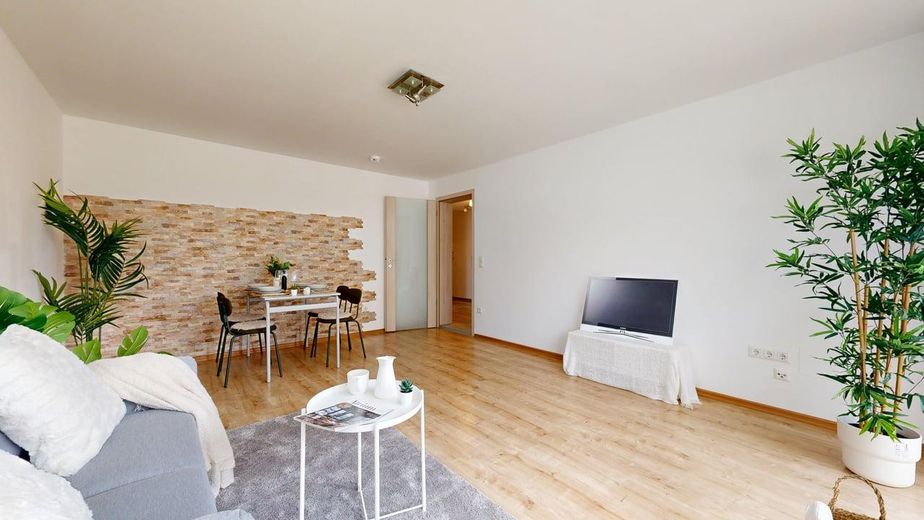 3 Zimmer Wohnung in Haar – ideal für Paare & kleine Familien – Wohnzimmer Bild 2