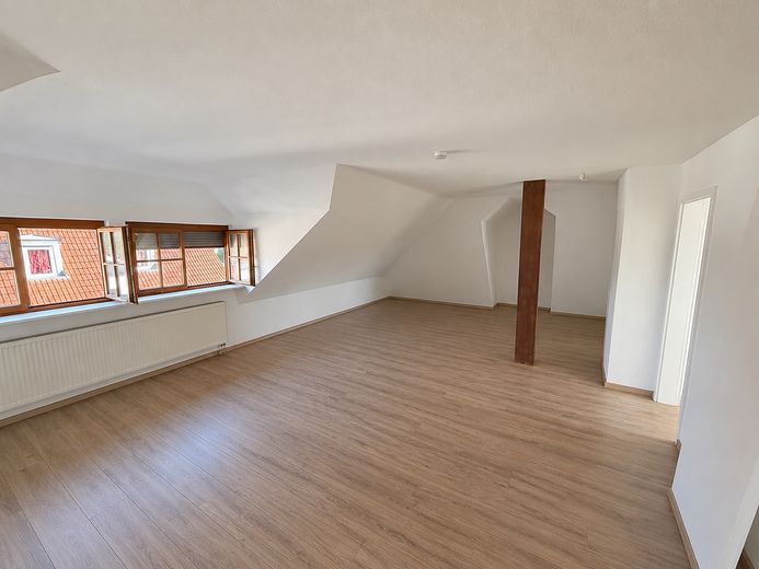 Renovierte 2,5-Zimmer-Dachgeschosswohnung in Ellwangen Kernstadt – Wohnzimmer