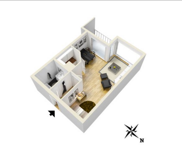 एर्डिंग-क्लेथम में बालकनी और भूमिगत गैरेज वाला आकर्षक 1-कमरे का अपार्टमेंट – फोटो 14