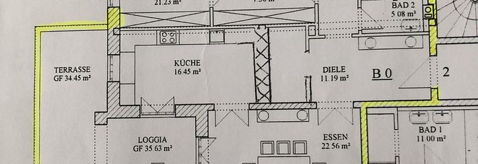 Grundriss Whg. inkl.Terrasse