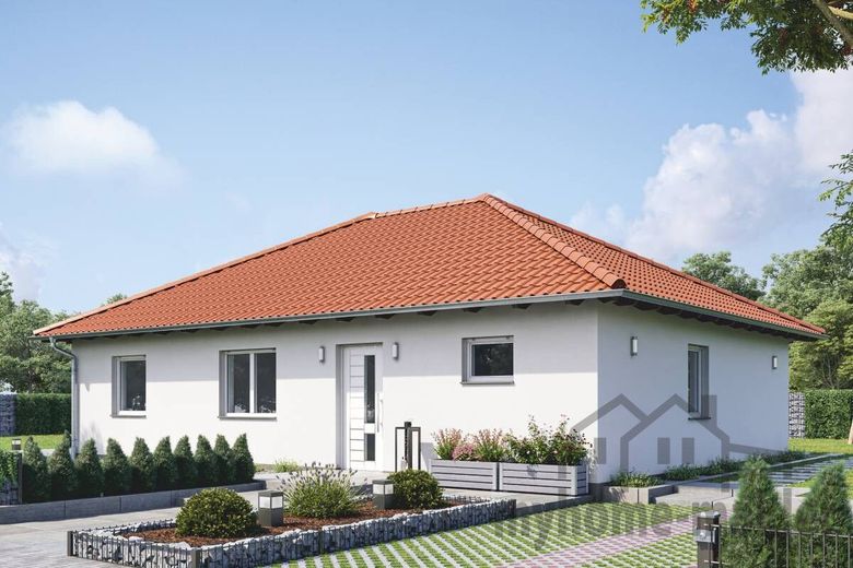 Pyrbaum- moderner Fertighaus Bungalow mit Grundstück – B94-124-S_EINGANG