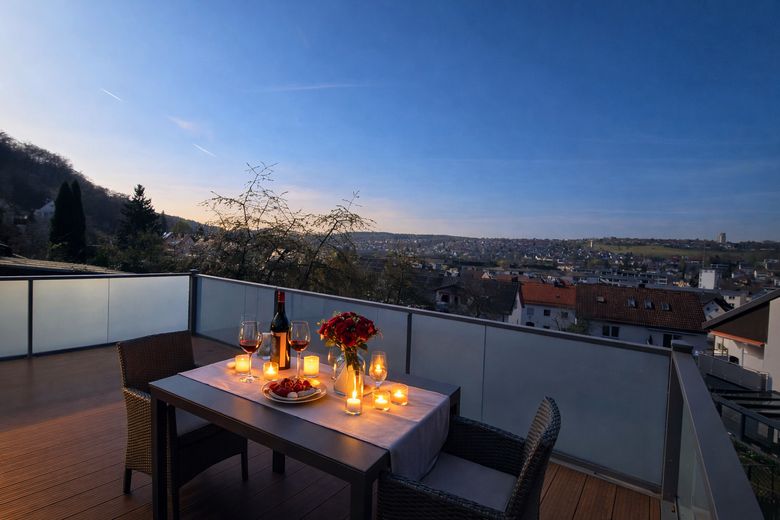 Abendstimmung auf dem Balkon