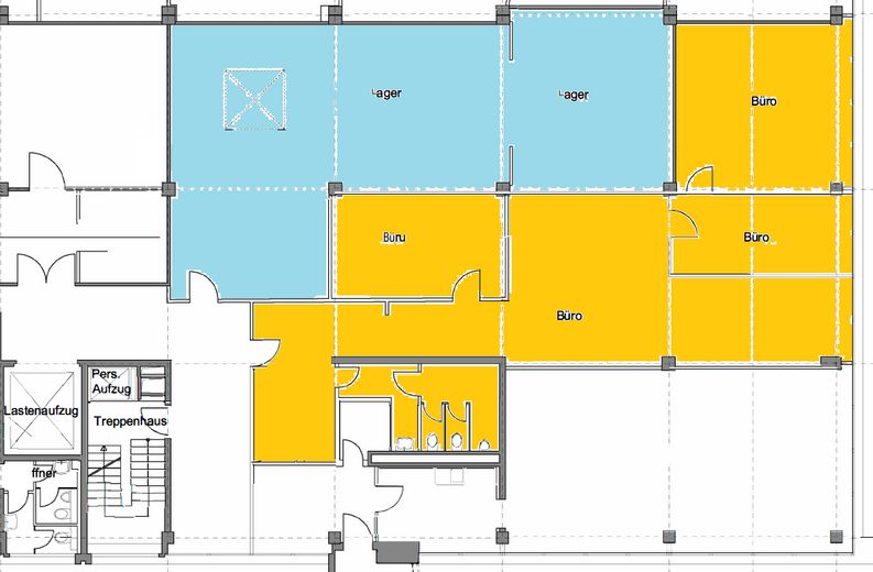 Spazio ufficio, posizione centrale – Grundriss