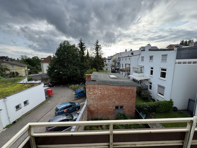 Unverbauter Blick vom Balkon