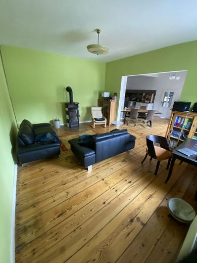 Großzügiges historisches Landhaus mit Studioatelier - familienfreundlich, Nähe Berlin, See & Wald – Wohnzimmer, EG, Whg 1