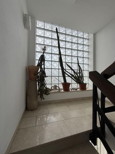 Zentrumsnah: Wohnhaus mit Galerie/Atelier, Einlieger-App.  & traumh. Naturgarten (834 qm) – Treppenhaus Mitte