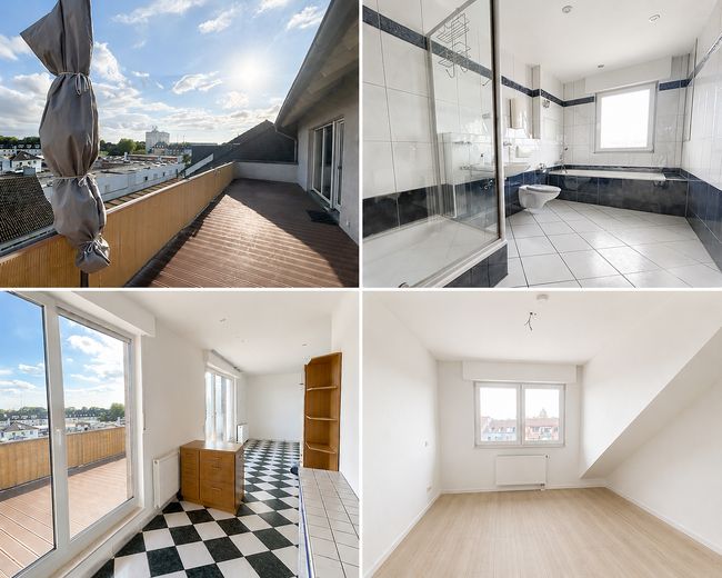 74qm Dachgeschosswohnung mit Phenthouse-Feeling mit 25qm Dachterrasse und Garage optional – Foto 1