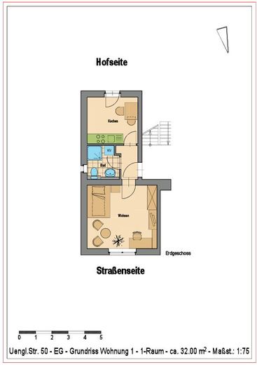 Edificio plurifamiliare con 10 unità abitative nel quartiere delle ville di Stendal – Wohnung 1