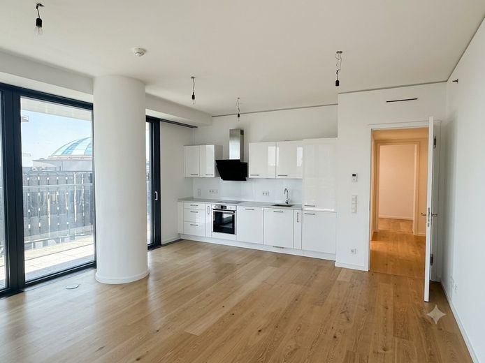 Elegante 4-kamer-eigenaarswoning in de Grand Tower – exclusief wonen boven de daken van Frankfurt – Einbauküche
