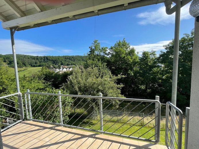 Moderne 3-Zi.-EG-Wohnung mit Blick übers Tal in Heppenheim-Kirschhausen – Balkon Ansicht 1