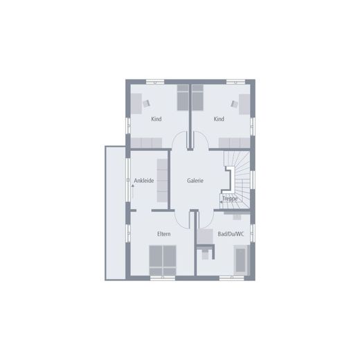 DOM O DOJRZAŁEJ ARCHITEKTONICZNIE I FUNKCJONALNEJ KONSTRUKCJI – Grundriss Obergeschoss