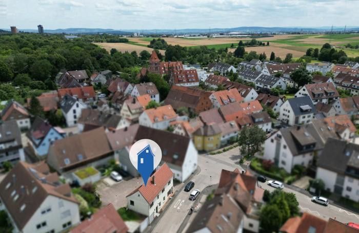 Zweifamilienhaus zur Miete in Pflugfelden – frisch saniert, ab sofort – Umgebung Luftbild
